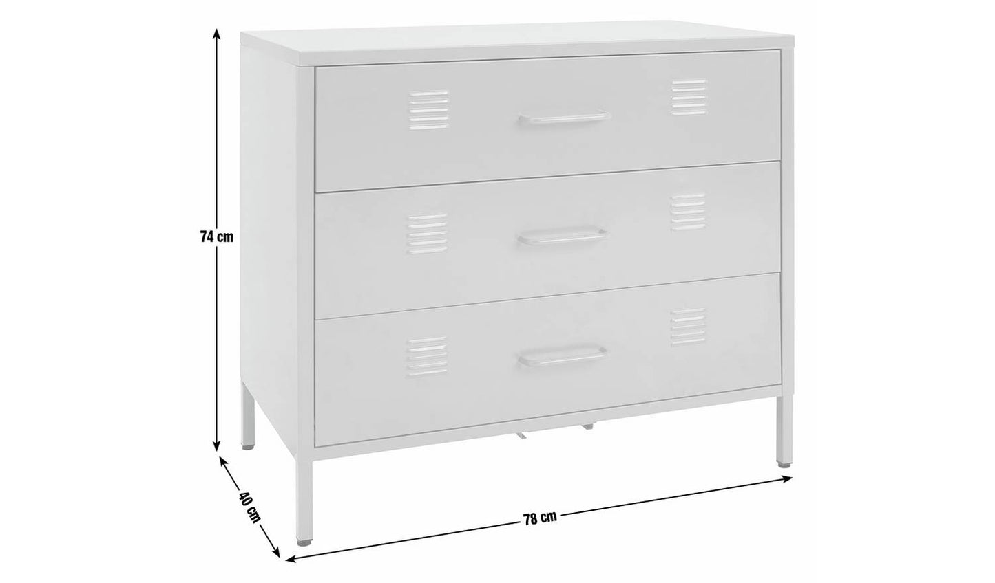 Habitat Stevie 3 Drawer Chest - Green