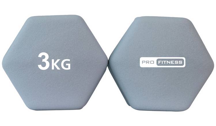 Pro Fitness Neoprene Dumbbells - 2 x 3kg
