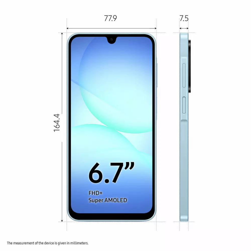 SIM Free Samsung Galaxy A17 4G 128GB AI Mobile Phone - Blue