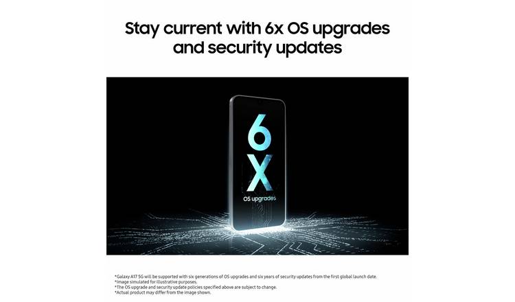 SIM Free Samsung Galaxy A17 5G 128GB AI Mobile Phone - Blue