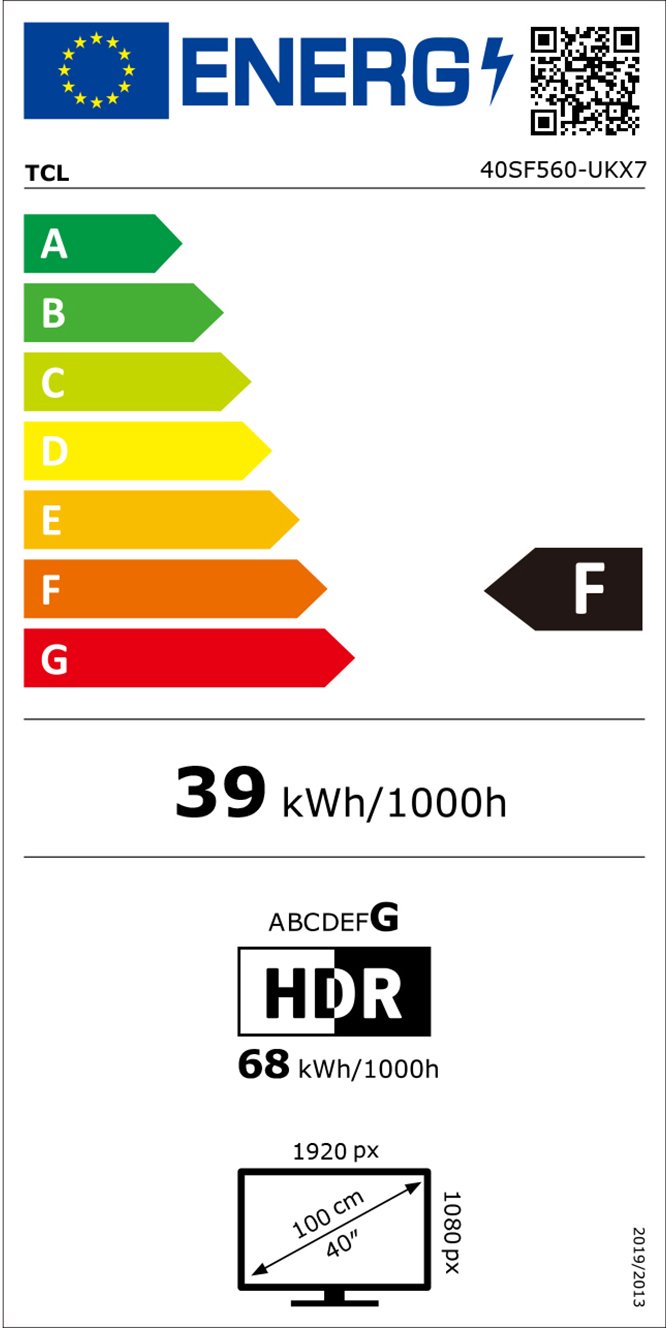 TCL 40 Inch 40SF560-UK Smart FHD HDR QLED Freely TV