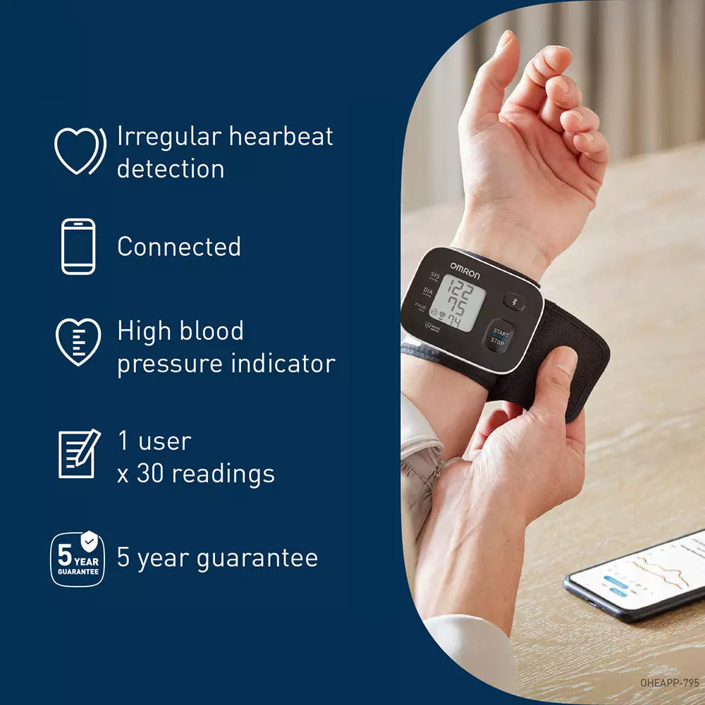 Omron RS3 Connected Wrist Blood Pressure Monitor