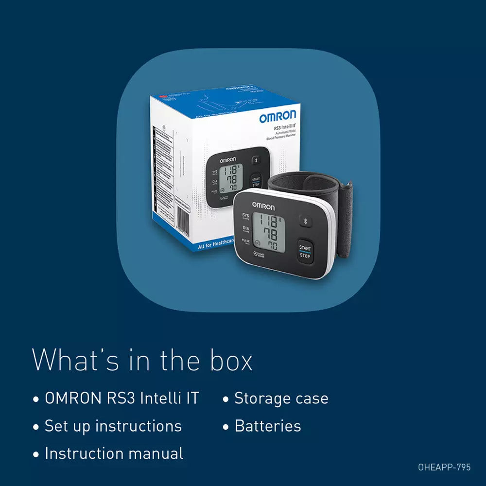 Omron RS3 Connected Wrist Blood Pressure Monitor