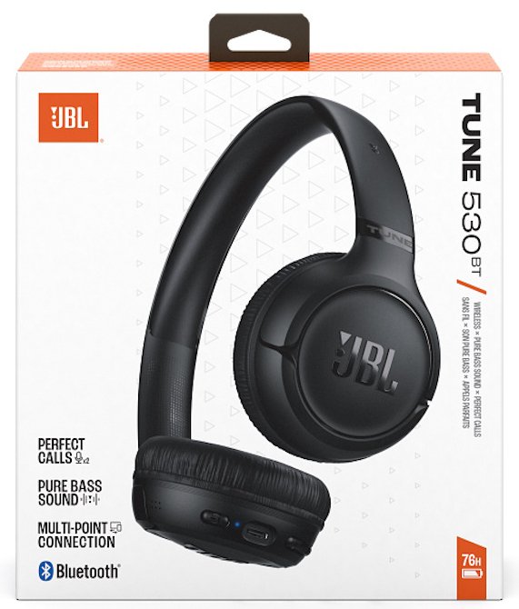 JBL Tune 530BT On-Ear Bluetooth Wireless Headphones - Black