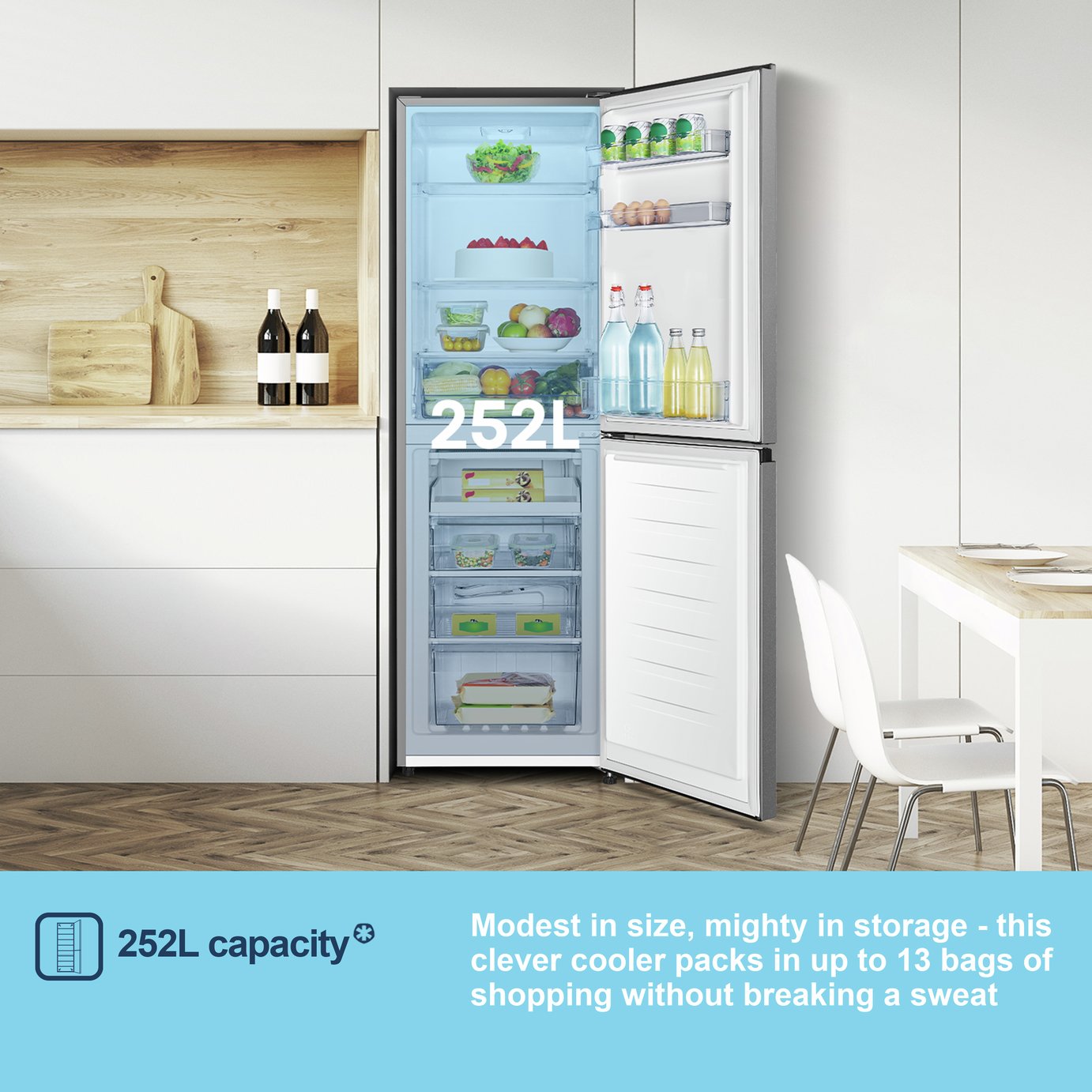 Fridgemaster MC55240ES Fridge Freezer - Silver