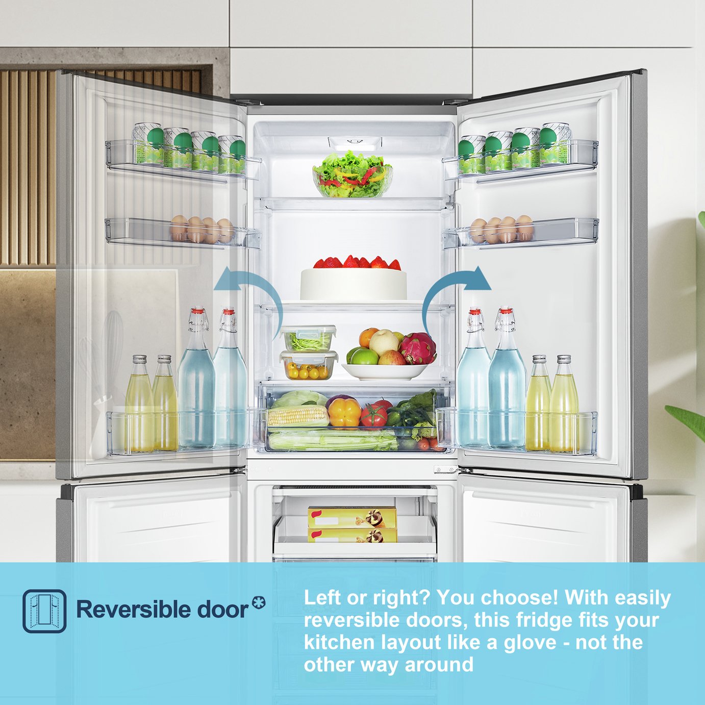 Fridgemaster MC55240ES Fridge Freezer - Silver