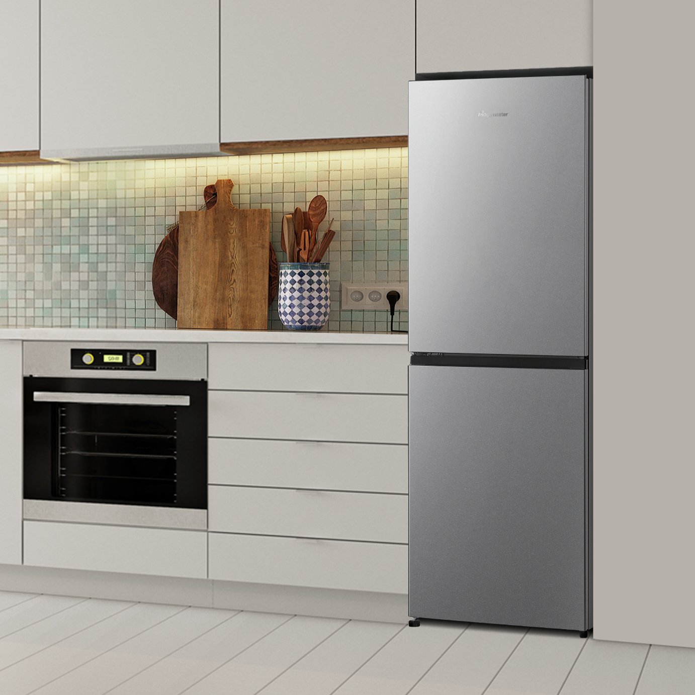 Fridgemaster MC55240ES Fridge Freezer - Silver