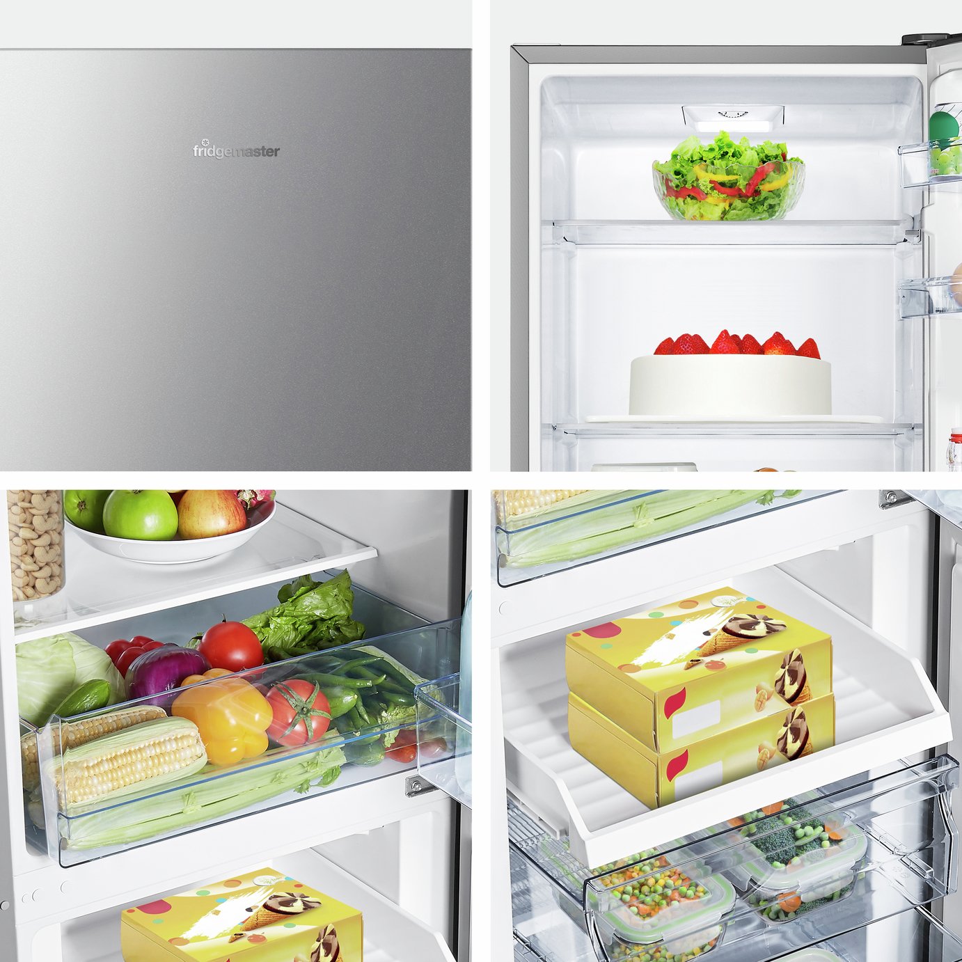 Fridgemaster MC55240ES Fridge Freezer - Silver