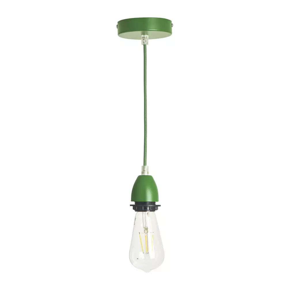 Habitat Metal Pendant Light - Green
