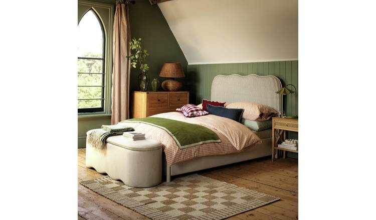 Habitat Archive Checkerboard Natural Flatweave Rug-120x170cm