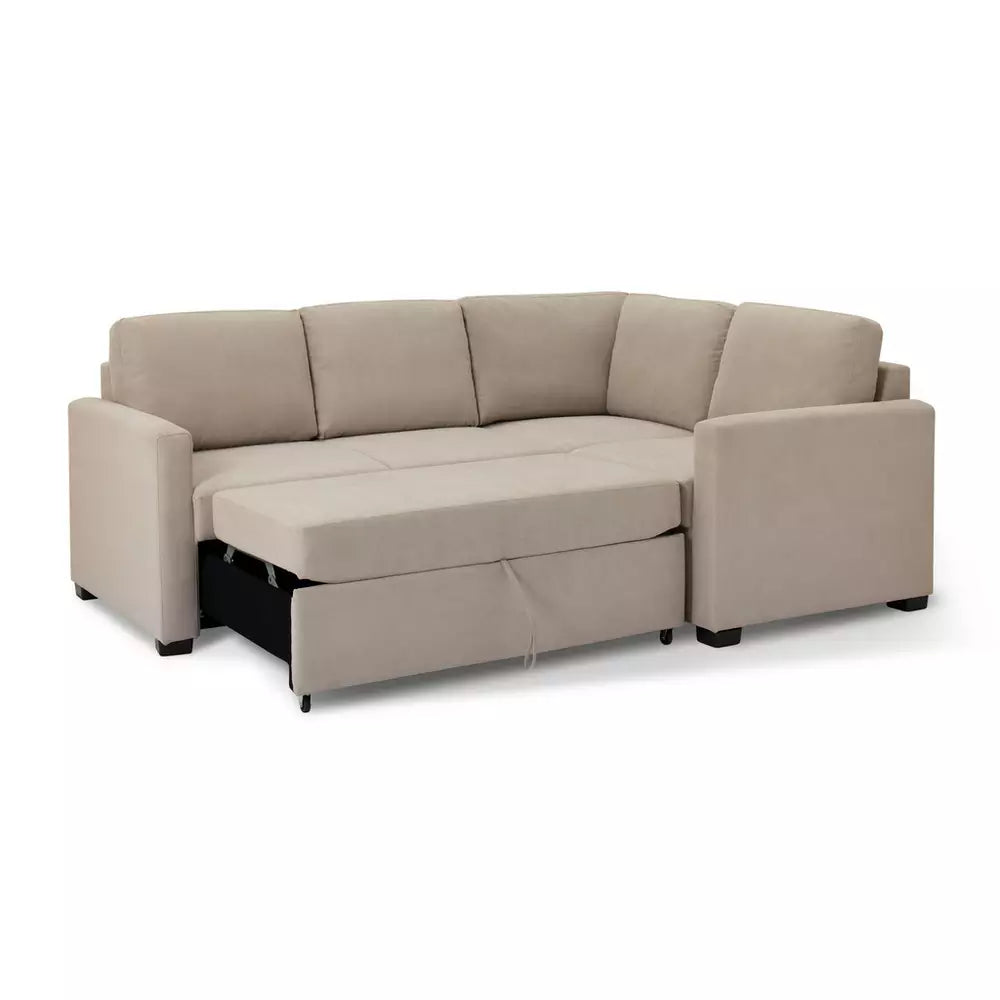 Habitat Reagan Fabric Right Hand Corner Sofa Bed - Natural