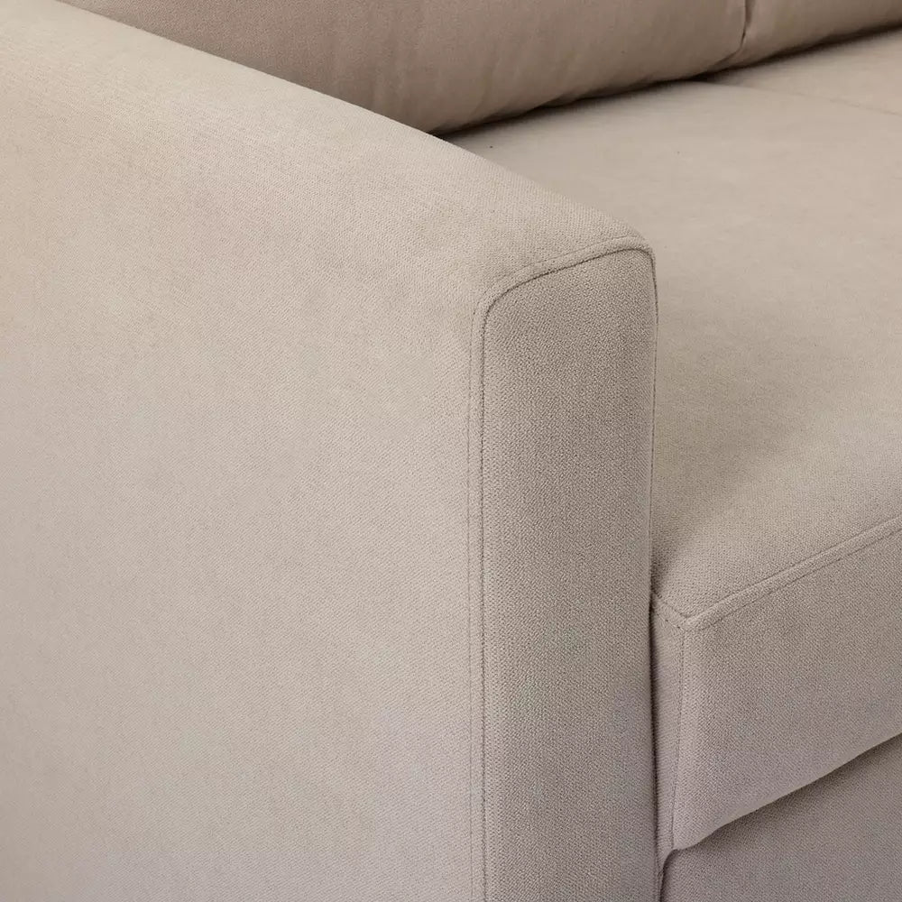 Habitat Reagan Fabric Right Hand Corner Sofa Bed - Natural