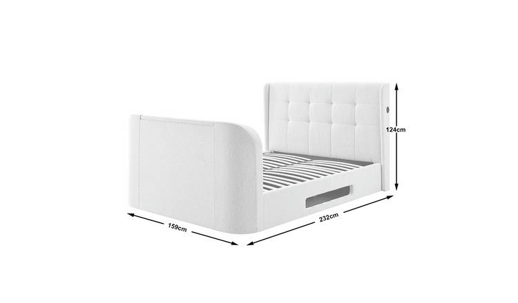 Koble Wafer Kingsize Smart TV Bed - Cream