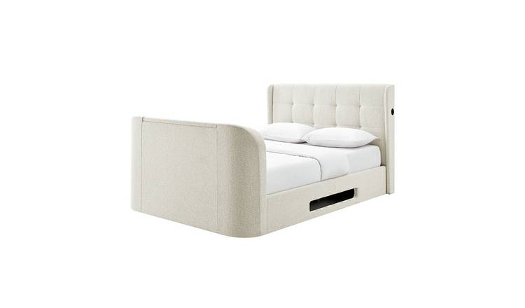 Koble Wafer Kingsize Smart TV Bed - Cream