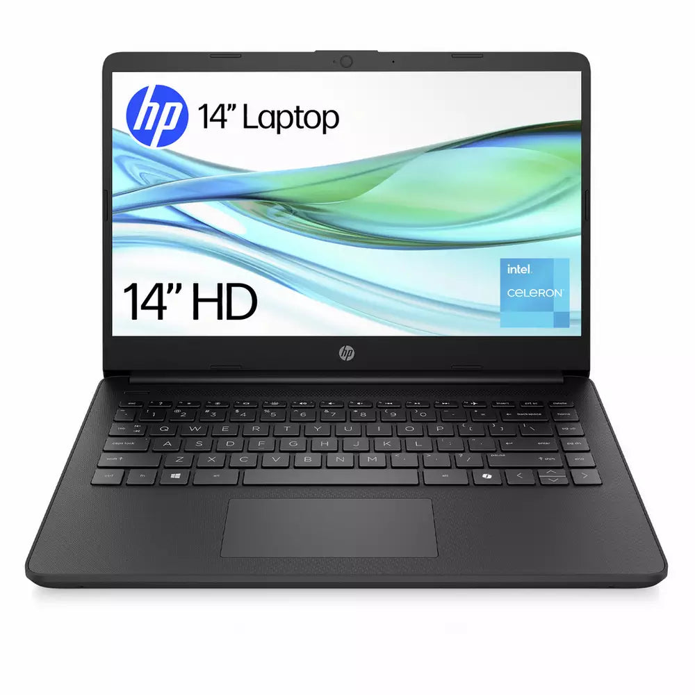 HP 14s-dq3001na 14in Intel Celeron 4GB 64GB Laptop - Black