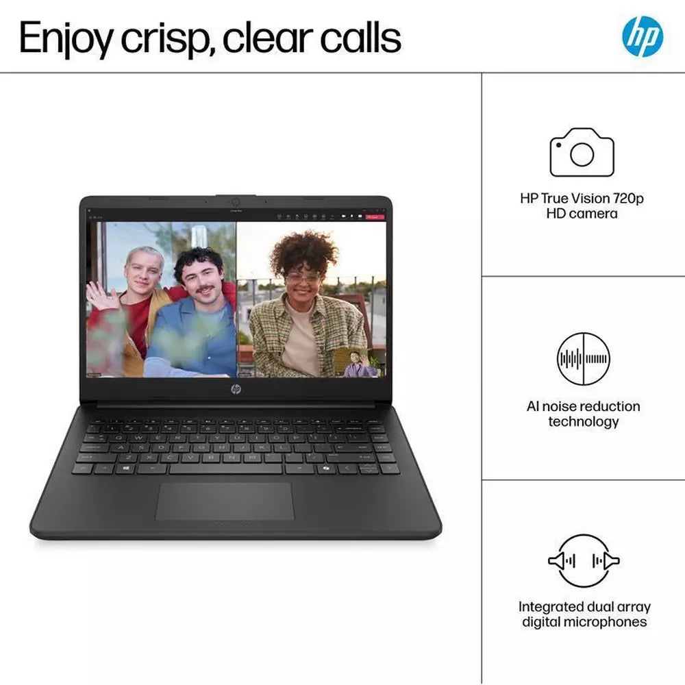 HP 14s-dq3001na 14in Intel Celeron 4GB 64GB Laptop - Black