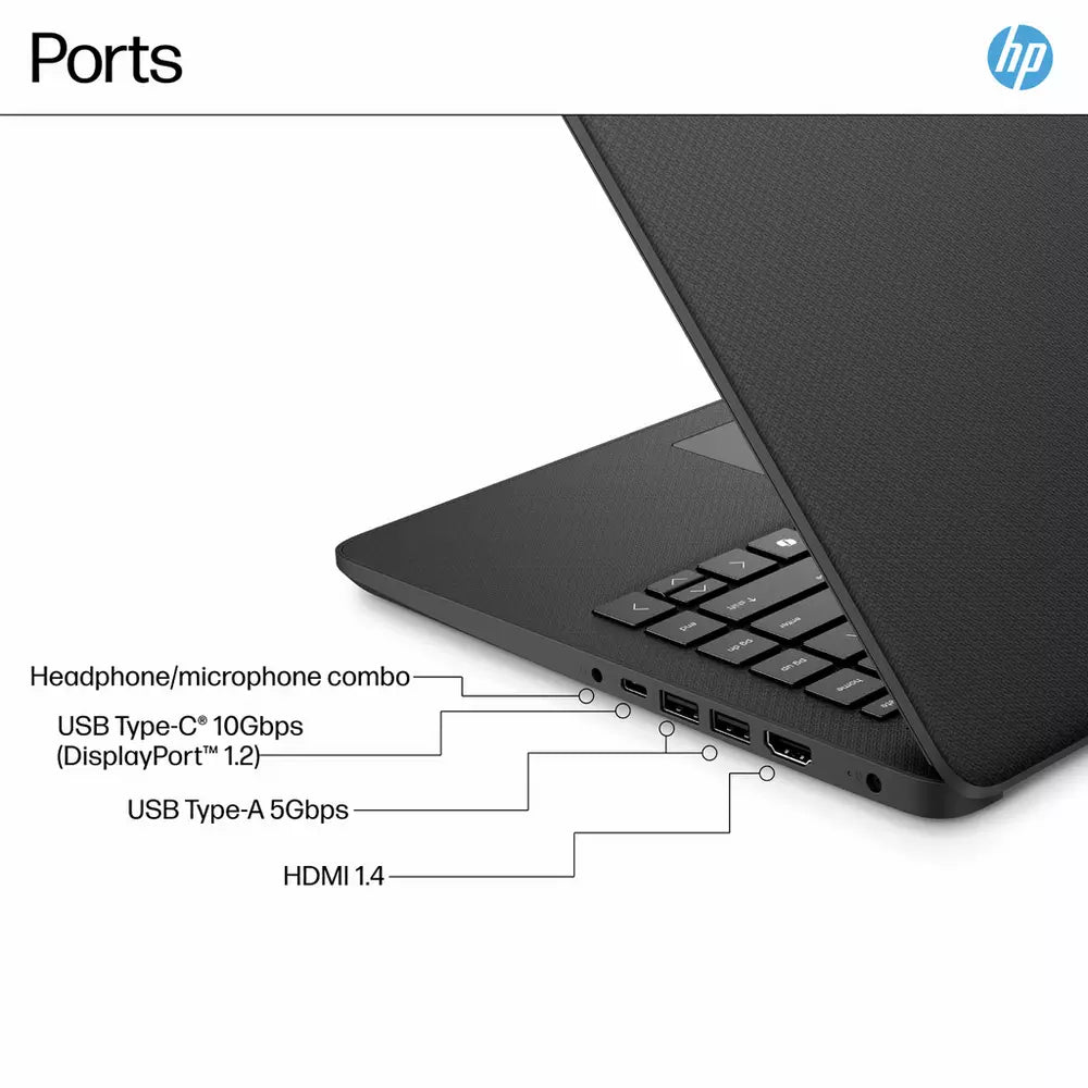 HP 14s-dq3001na 14in Intel Celeron 4GB 64GB Laptop - Black
