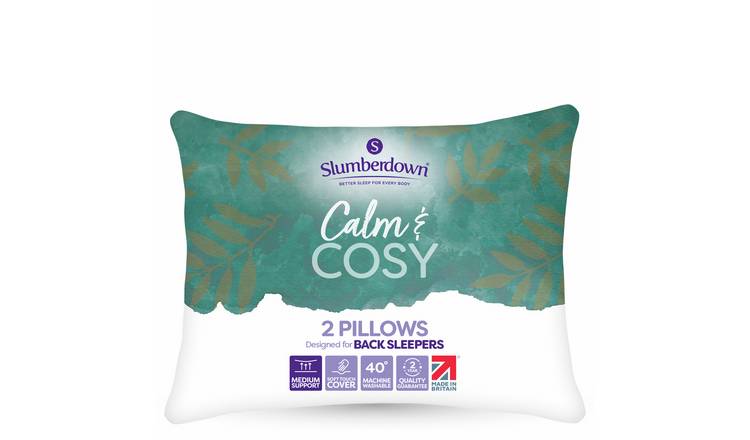 Slumberdown Calm & Cosy Medium Pillow - 2 Pack