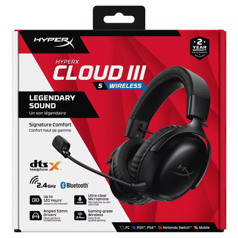 HyperX Cloud III S Wireless Gaming Headset PS, Switch & PC
