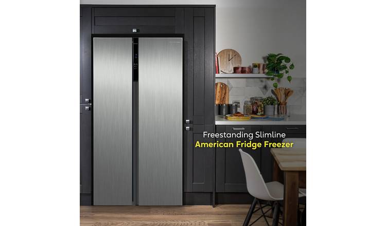 Russell Hobbs RH90AFF201SS American Fridge Freezer - S/Steel