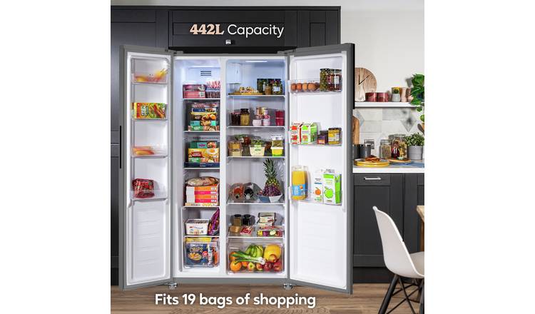 Russell Hobbs RH90AFF201SS American Fridge Freezer - S/Steel