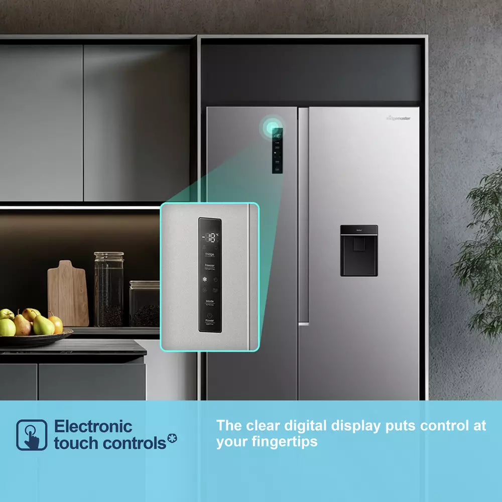 Fridgemaster MS91558DES American Fridge Freezer - Silver