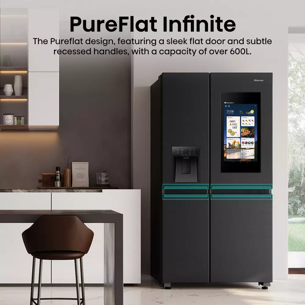 Hisense RS9P628GPFE American Fridge Freezer - Black