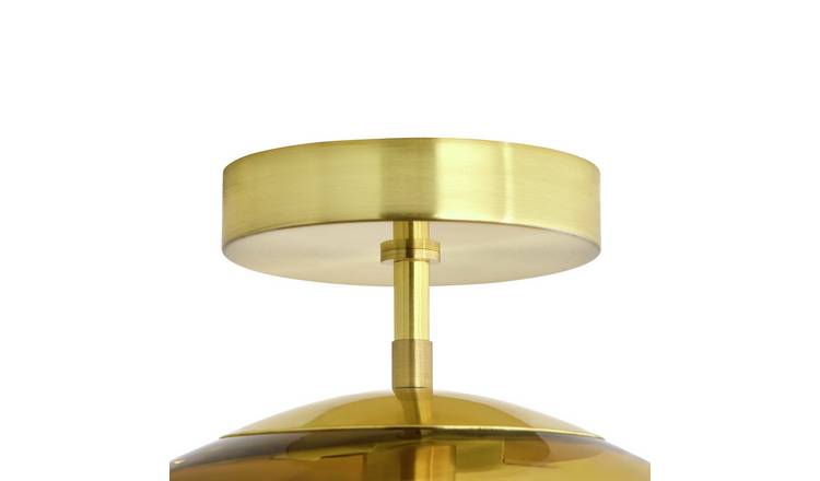 Habitat Honey Glass Pendant Light - Brown