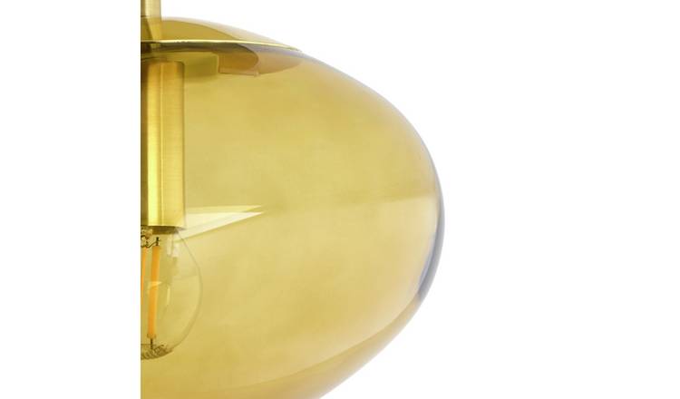 Habitat Honey Glass Pendant Light - Brown
