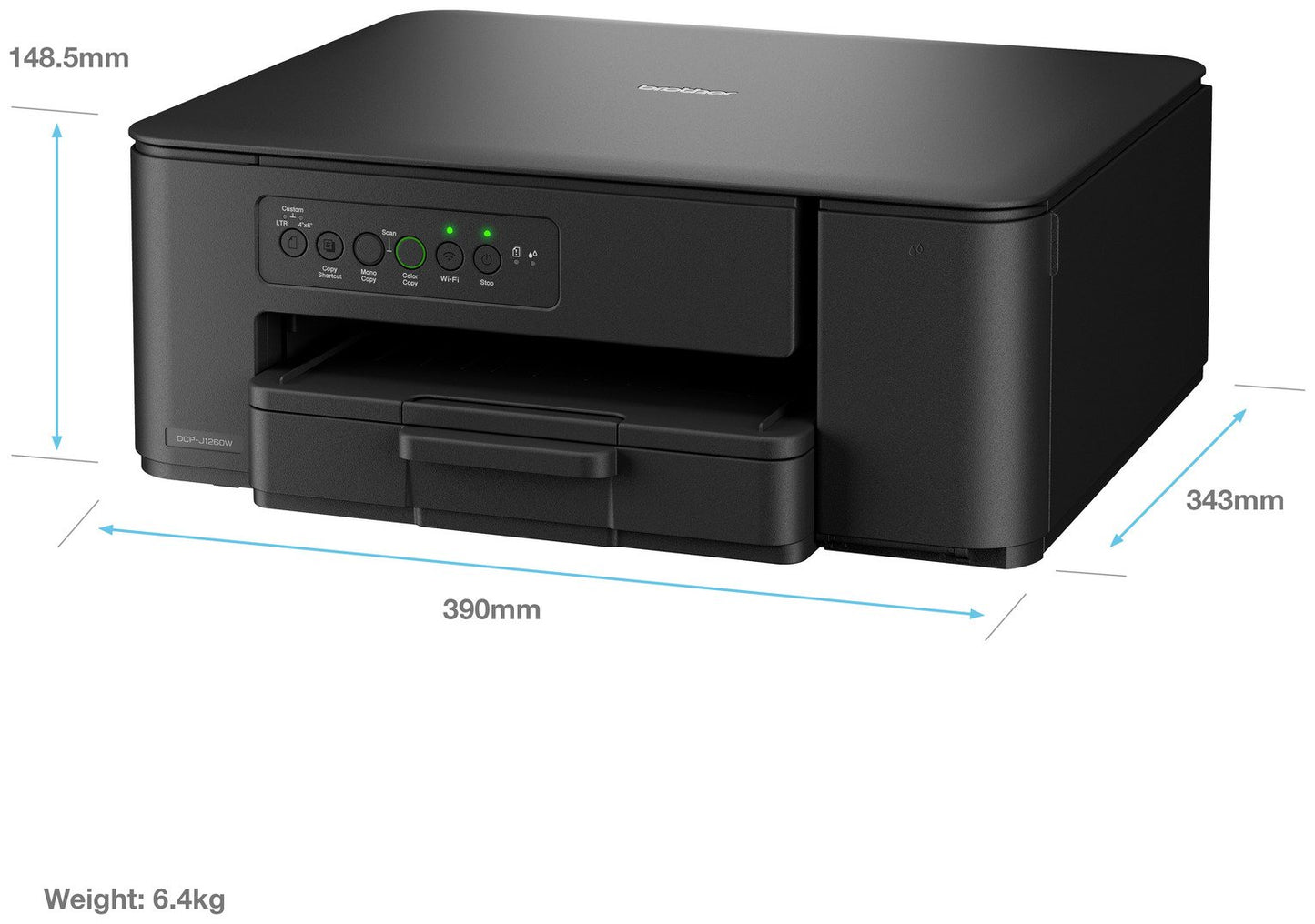 Brother DCP-J1260W Compact 3-in-1 Wireless Inkjet Printer