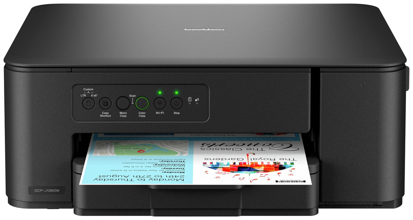 Brother DCP-J1260W Compact 3-in-1 Wireless Inkjet Printer