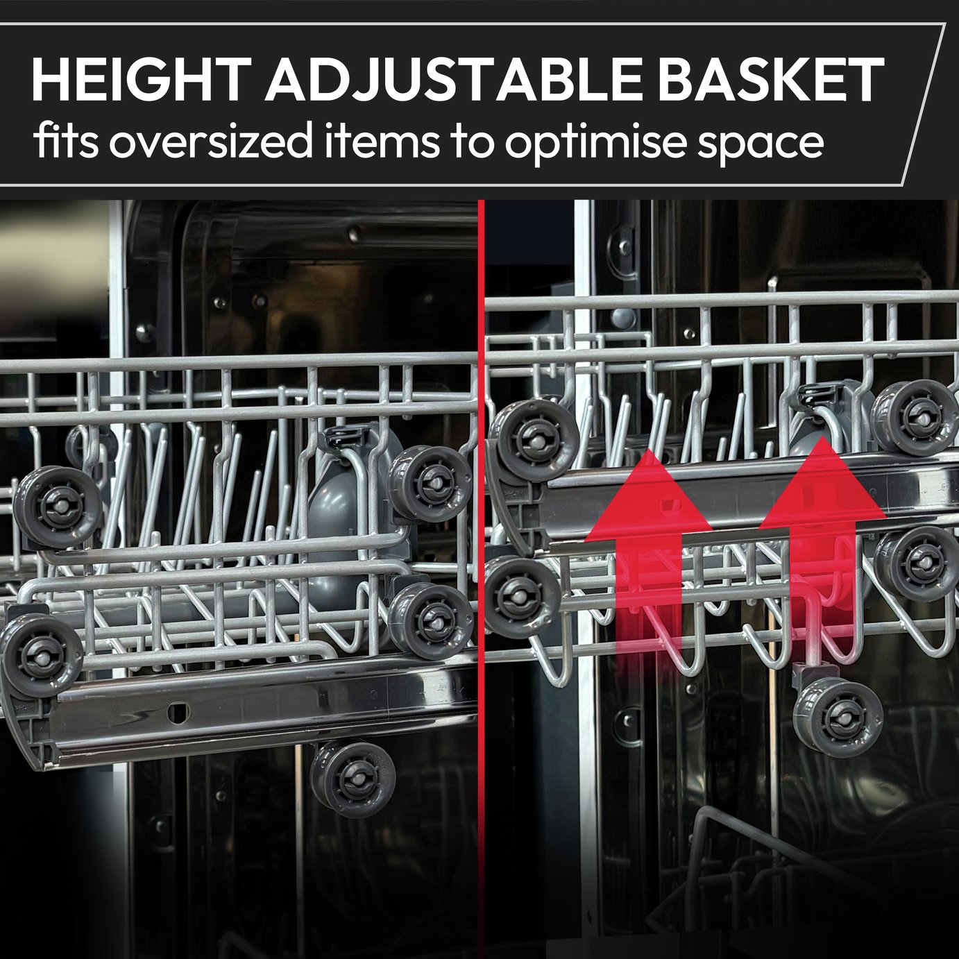 Hoover HF 3C7L0B 80 Full Size Dishwasher - Black