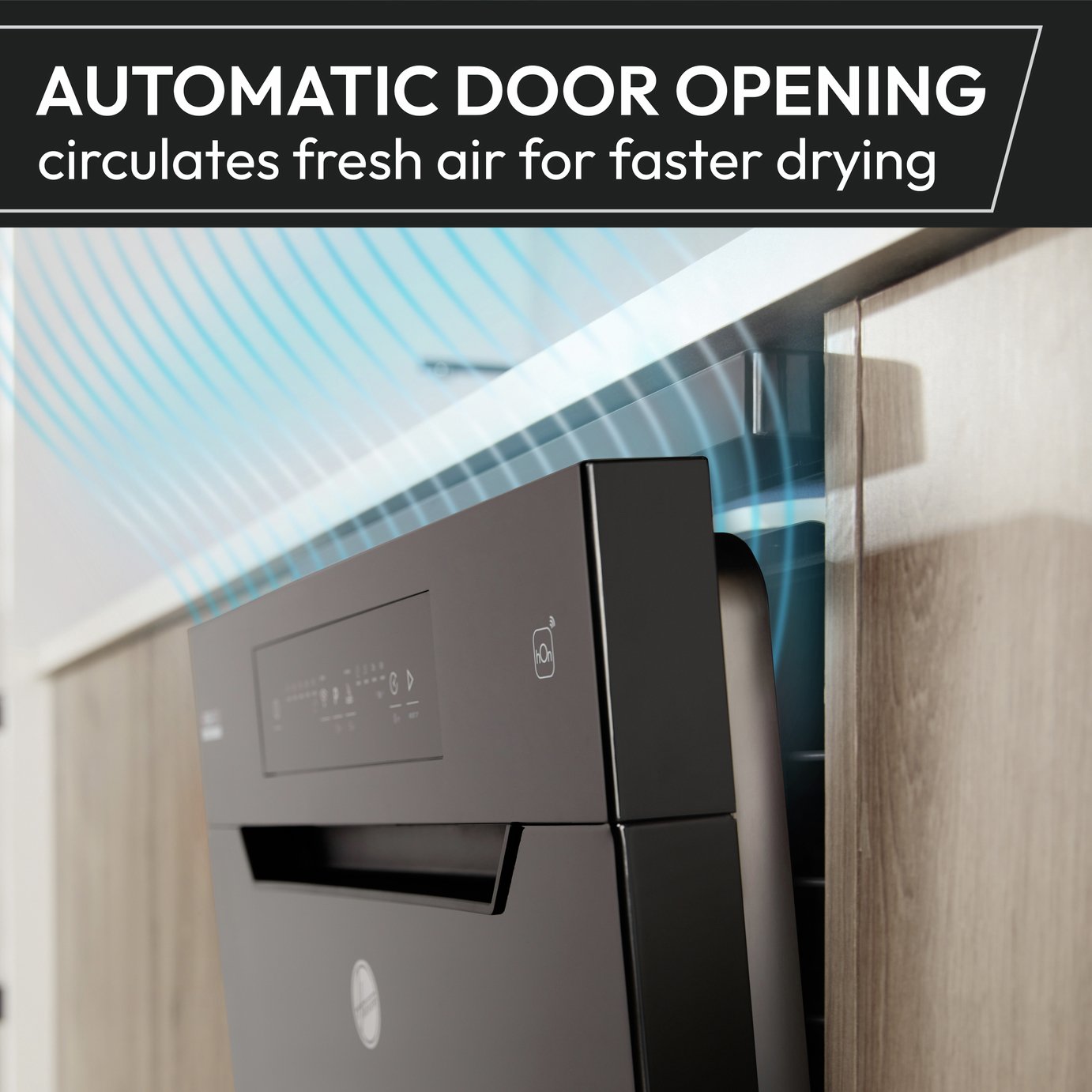 Hoover HF 3C7L0B 80 Full Size Dishwasher - Black