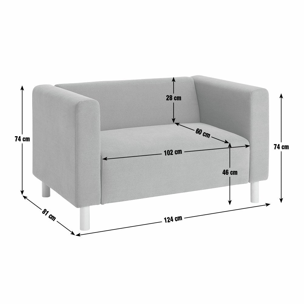 Argos Home Moda Fabric 2 Seater Sofa - Grey