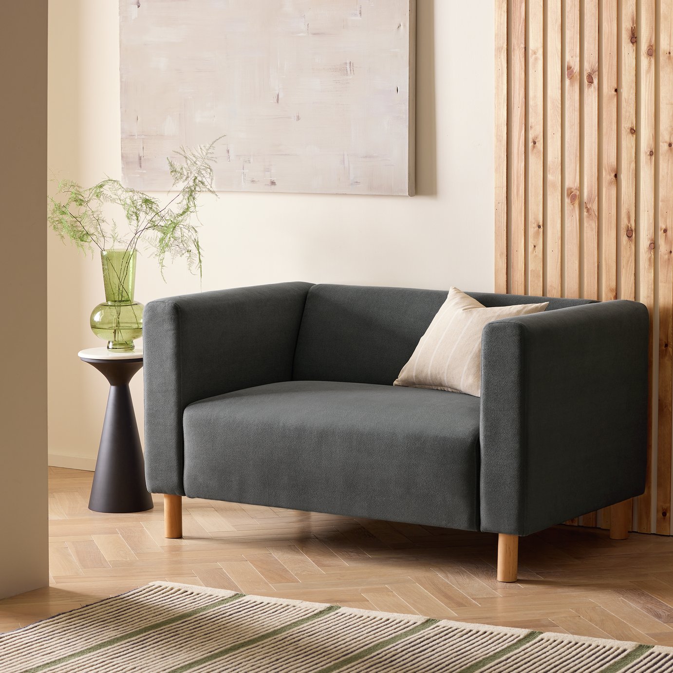 Argos Home Moda Fabric 2 Seater Sofa - Grey