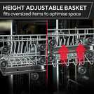 Hoover HIP 3C7E0S 80 Full Size Integrated Dishwasher - White