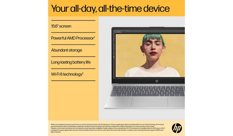 HP 15-fc0059na 15.6in AMD Ryzen 7 16GB 1TB Laptop - Silver