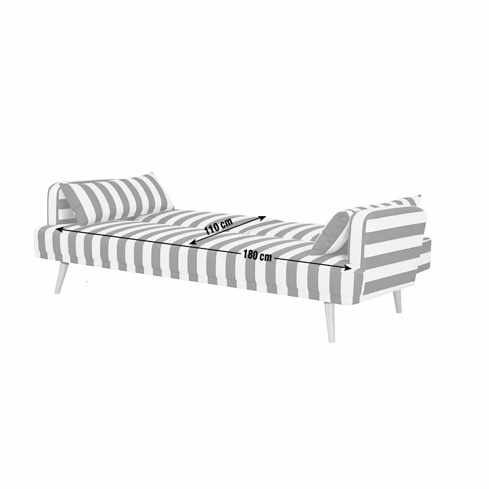 Argos Home Andy Fabric Clic Clac Sofa Bed - Black & White
