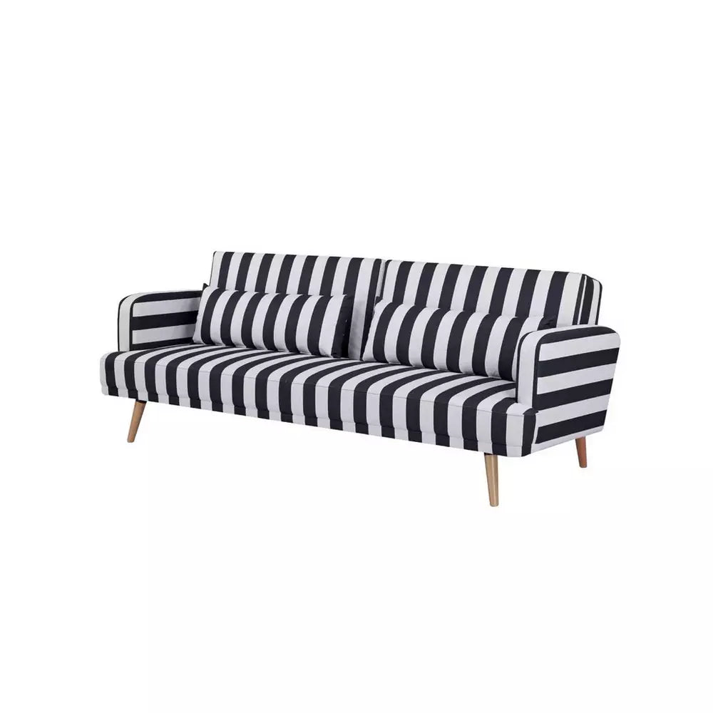 Argos Home Andy Fabric Clic Clac Sofa Bed - Black & White
