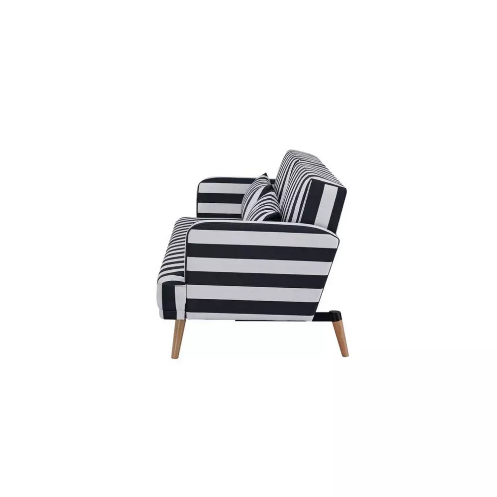 Argos Home Andy Fabric Clic Clac Sofa Bed - Black & White