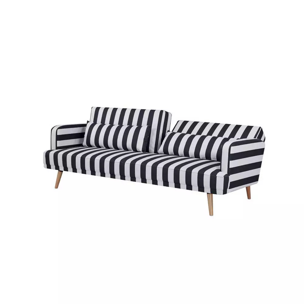 Argos Home Andy Fabric Clic Clac Sofa Bed - Black & White