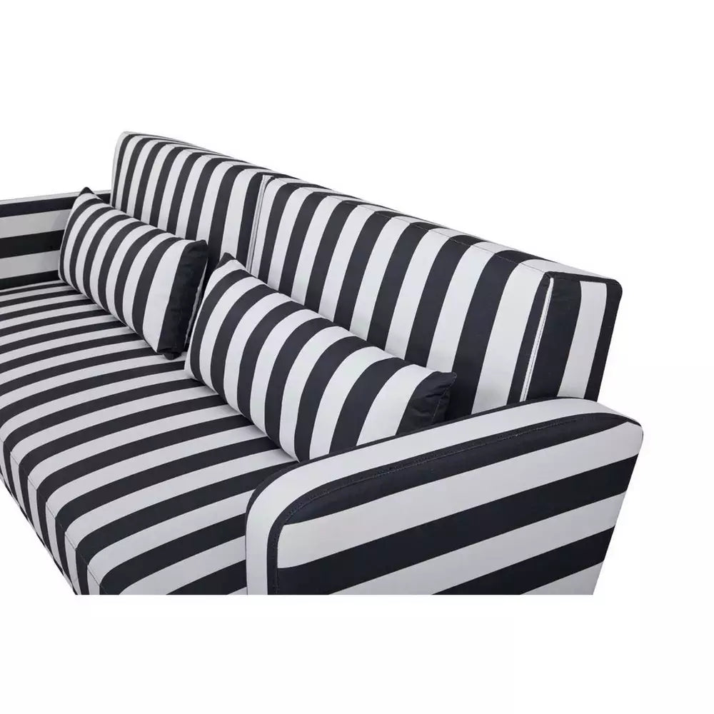 Argos Home Andy Fabric Clic Clac Sofa Bed - Black & White