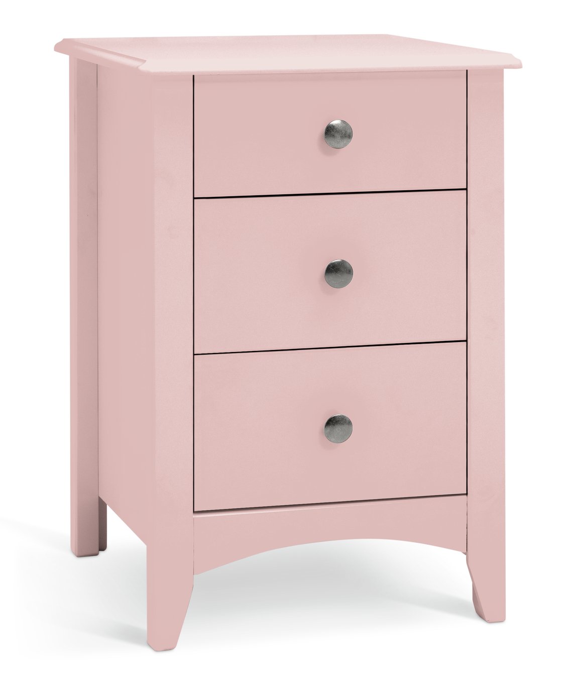 Argos Home Minato 3 Drawer Bedside Table - Pink