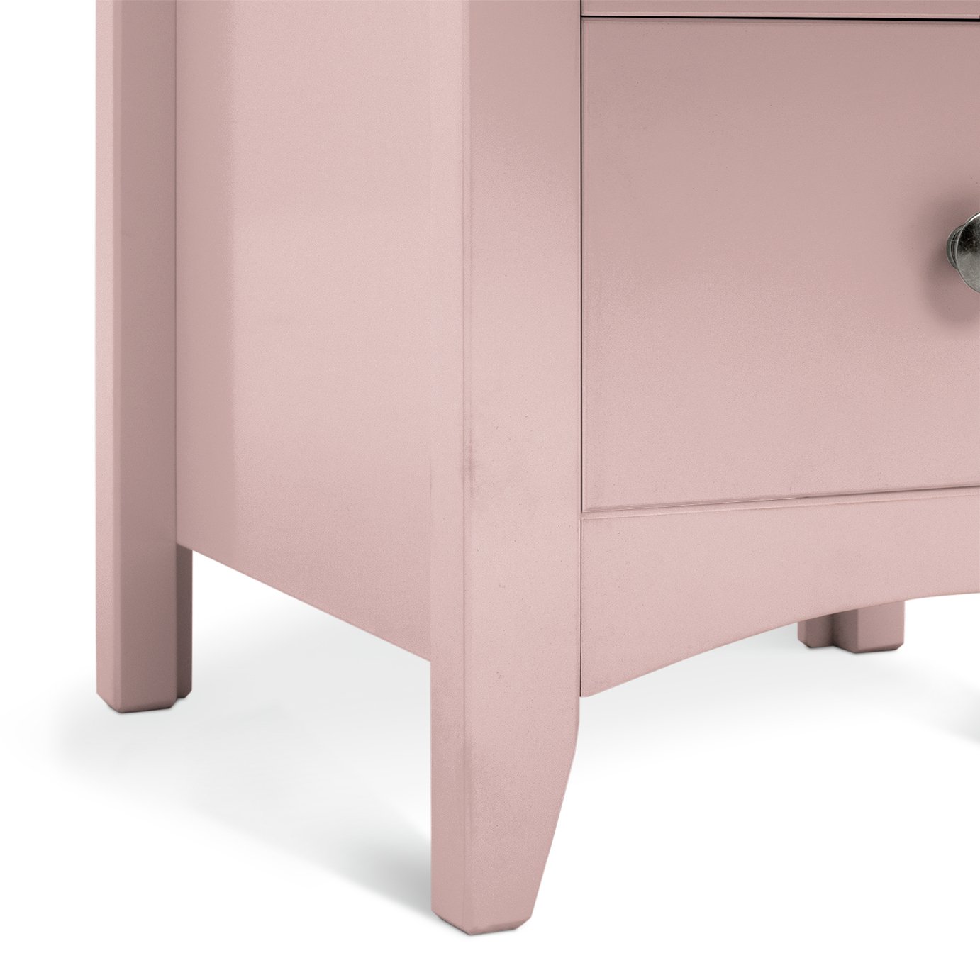 Argos Home Minato 3 Drawer Bedside Table - Pink