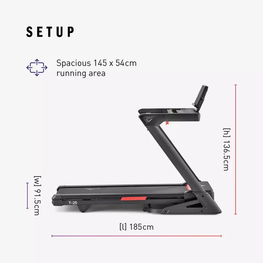 Adidas T-25 Folding Treadmill with Incline and Bluetooth