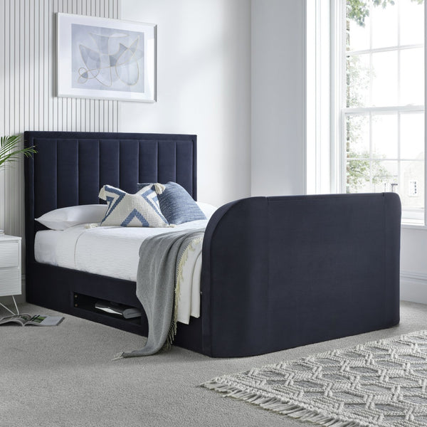 Time4Sleep Santorini Double Side Lift Ottoman TV Bed - Blue