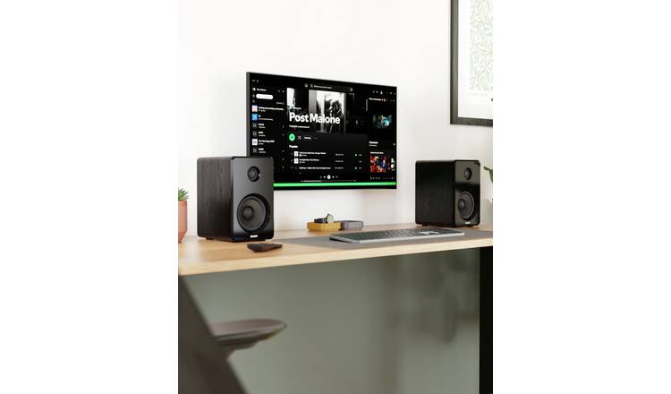 Majority D40 Bookshelf Bluetooth Speakers - Black
