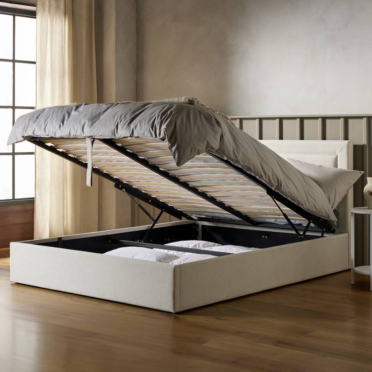 Habitat Dartford Small Double End Lift Ottoman Bed - Cream