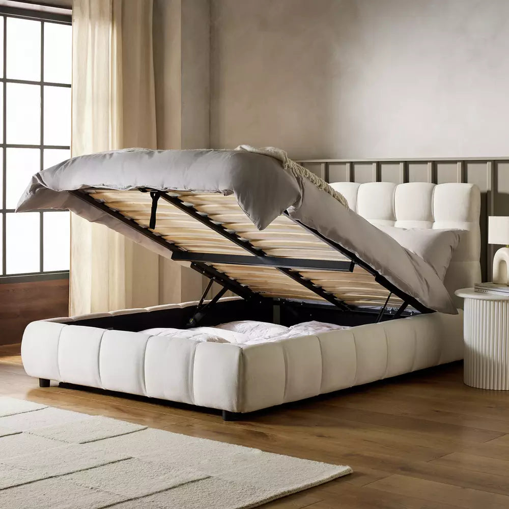 Habitat Bowie Small Double End Lift Ottoman Bed - Cream