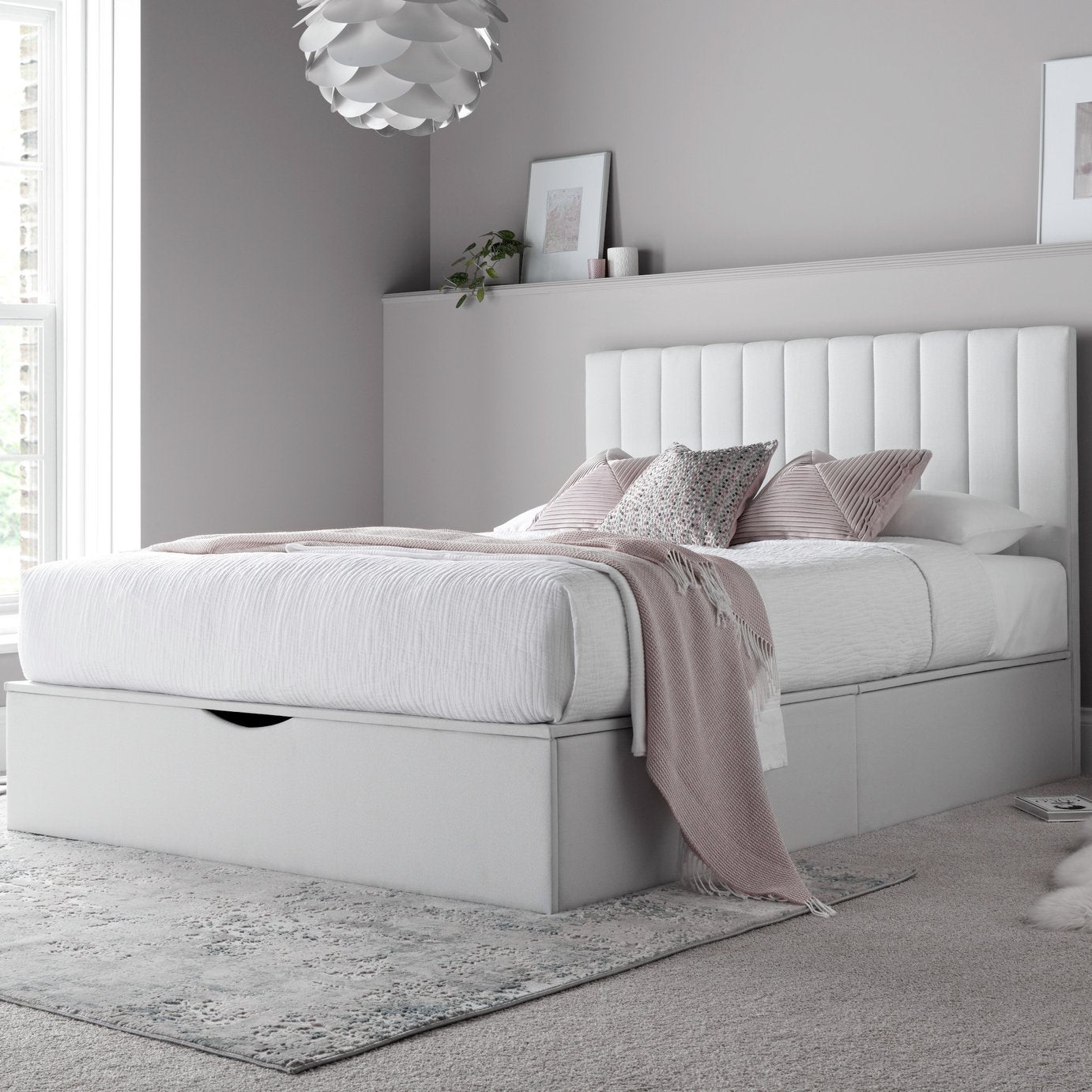 Time4Sleep Onelife Double End Lift Ottoman Bed - White